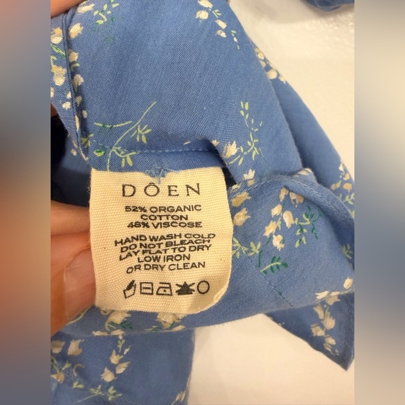 Doen Farley Short Sleeve Top Lapis Bluebell Ballad Size Medium - Picture 6 of 10